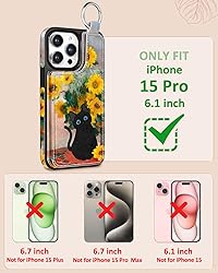 Lotadilo for iPhone 15 Pro Wallet Case with Card