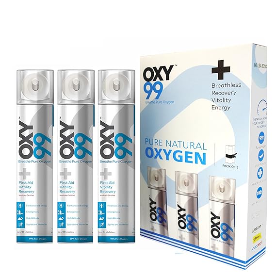 Buy OXY99 Portable Oxygen Can/Pack of 3 oxygen cans Online at Low