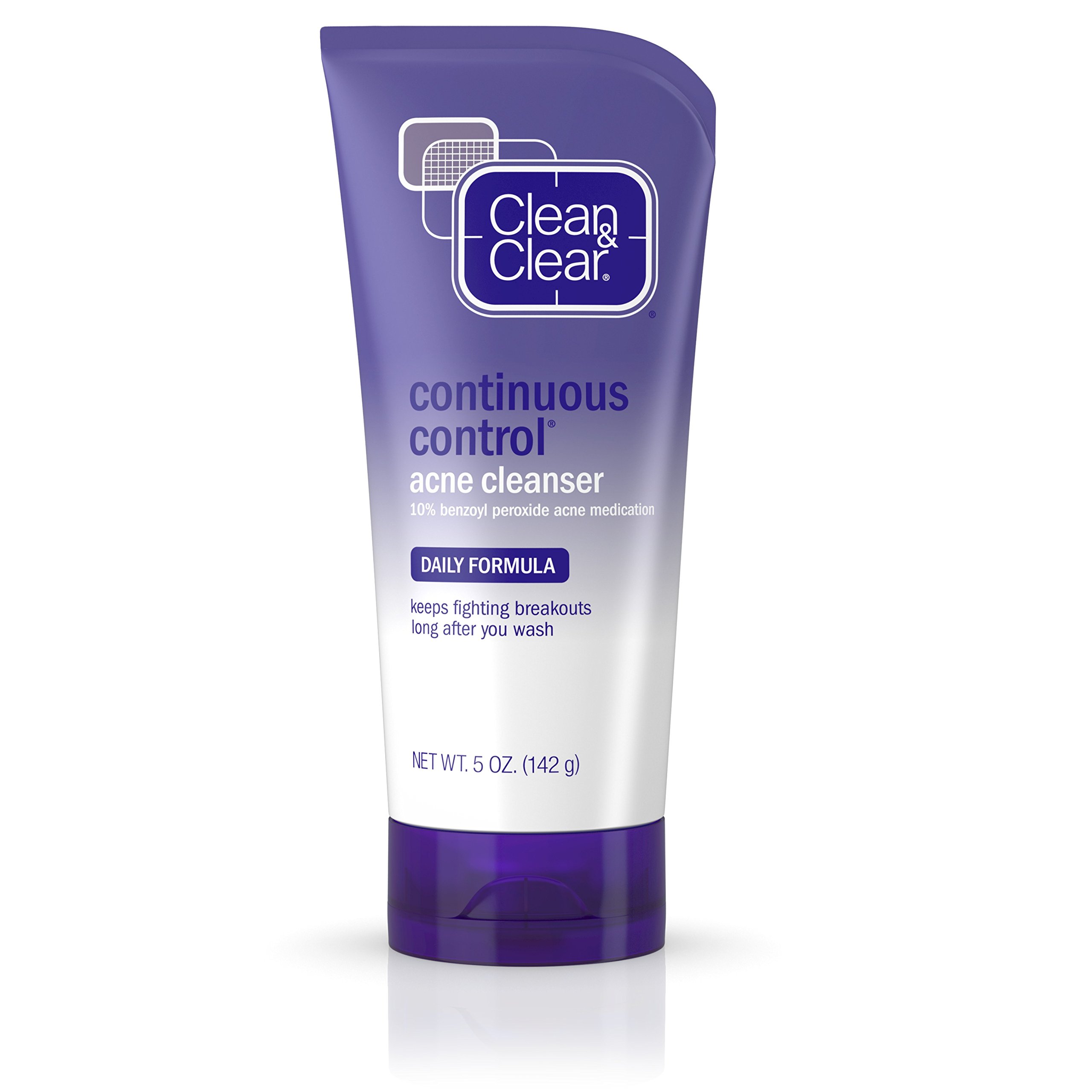 Clean & Clear Continuous Control Acne Facial Cleanser with Benzoyl