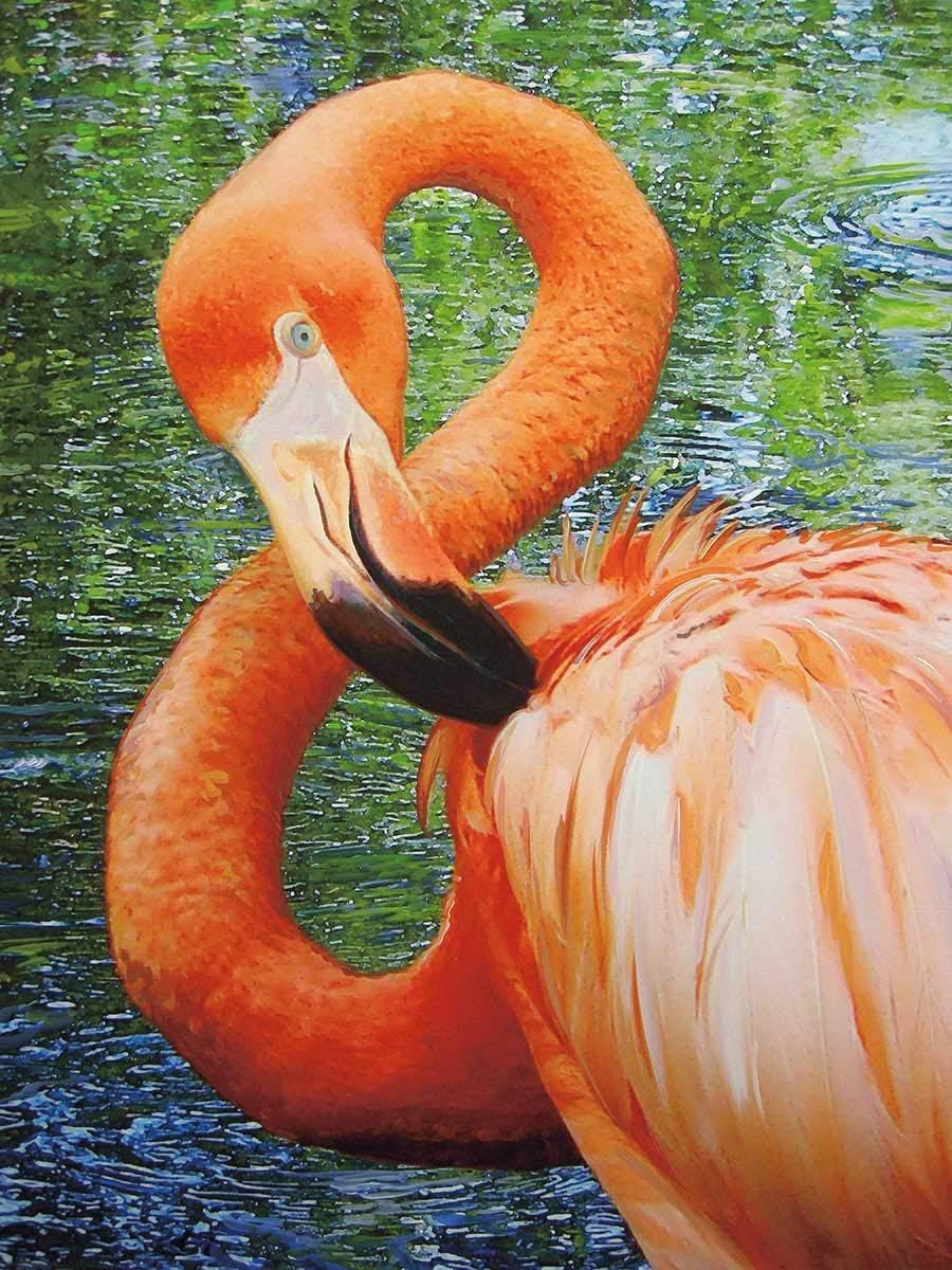 Heritage Puzzle Inc. Flamingo Jigsaw Puzzle (550-Piece)