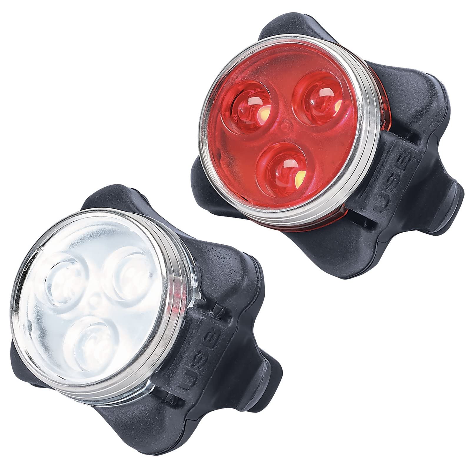 Draper 36974 Bicycle Light Set, Rechargeable Super Bright USB Bicycle Lights, Mountain Bike Waterproof Front Light & Rear Light, Helmet Light — image 1