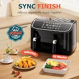CookWise 9L Dual Air Fryer with 3L+6L Dual Zones, 6 Presets, 2 Drawers view 6