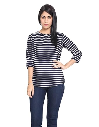 Blue Top With White Stripes Amazon In Clothing Accessories