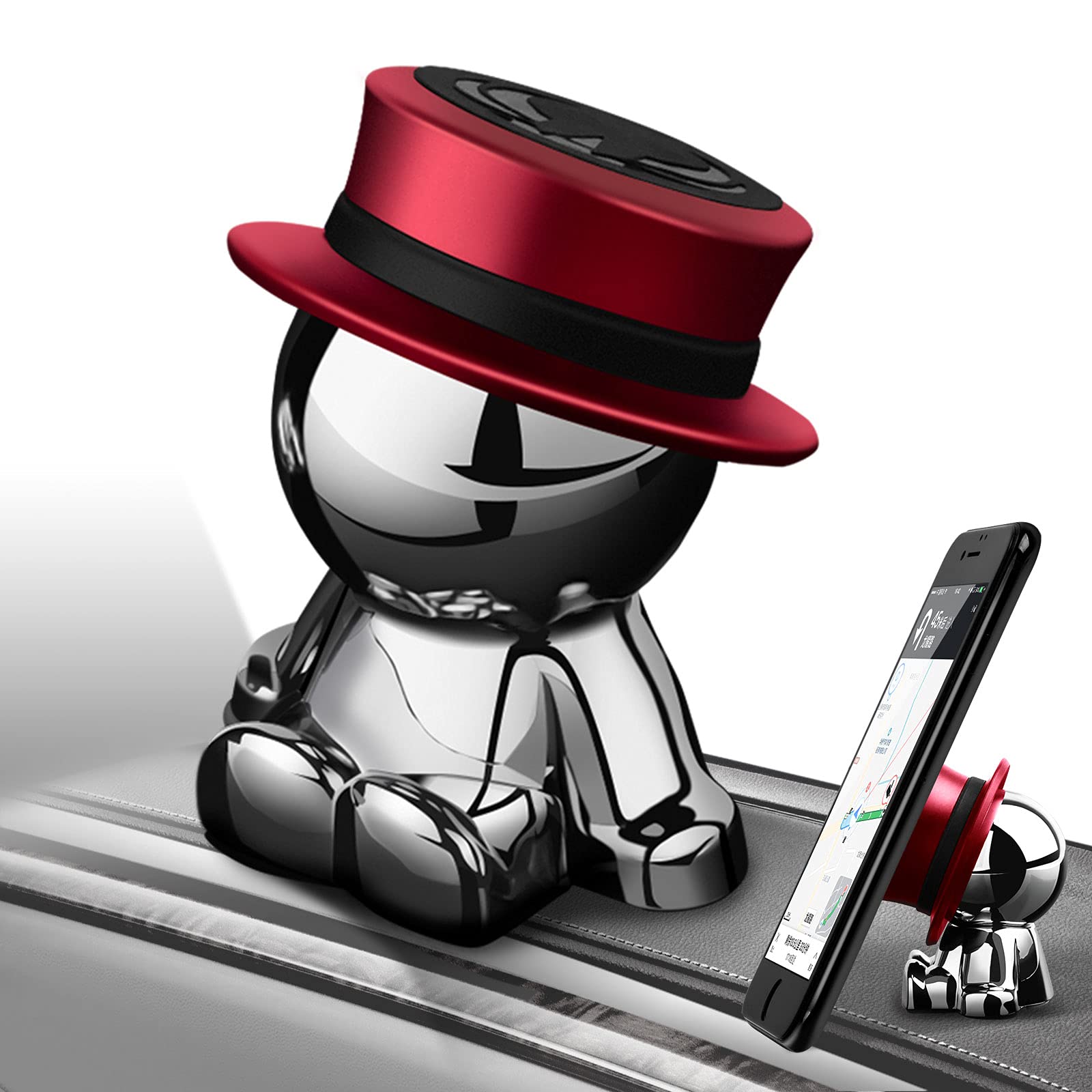 aokway Car Phone Holder Mount, Magnetic Cell Phone Holder for Car/Desk,Compatible with iPhone 12/11 Pro/11/XS Max/8/Samsung etc,Universal Accessories, Home Decoration(red)