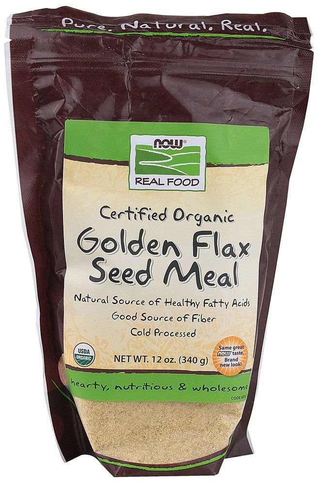 Organic Golden Flax Meal Now Foods 12 oz (340 g) Powder