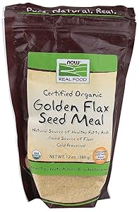 Organic Golden Flax Meal Now Foods 12 oz (340 g) Powder