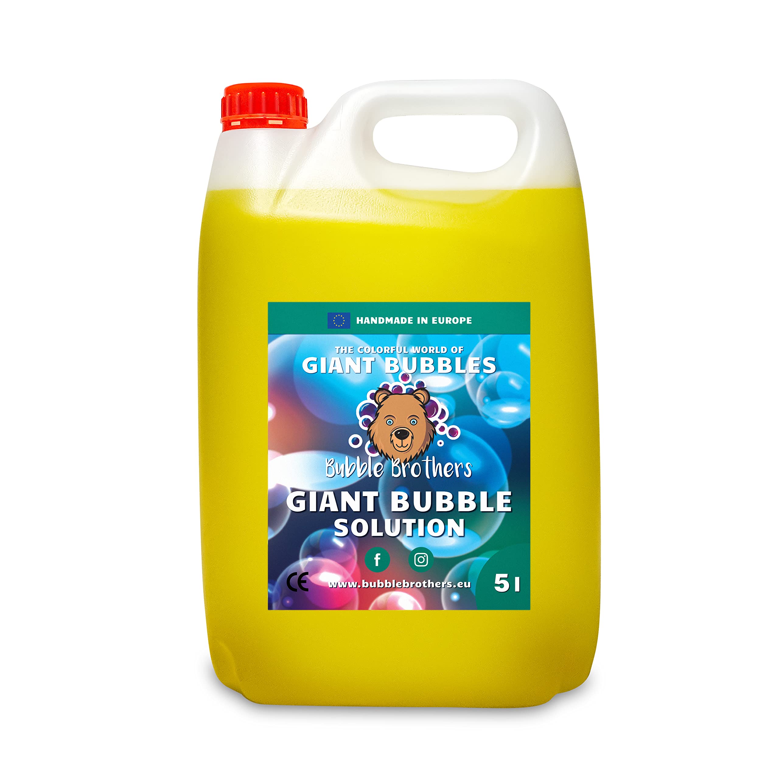 Bubble Brothers Bubble Solution 5 Litres for Giant Soap Bubbles and Normal Bubbles Refill Bottle 5 Bubble Water Giant Bubbles (Bubble Solution 5L)