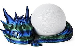GUWEWU Dragon Stand for Echo Dot 4th/5th Gen, 3D Printed Smart Speaker Holder and Exquisite Desktop Decoration (Blue Green)