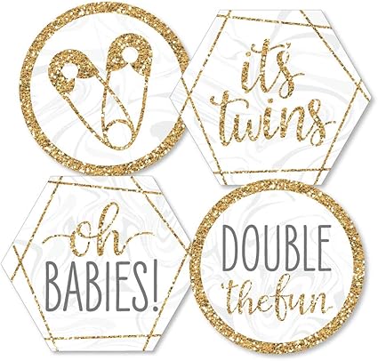 it's twins baby shower decorations
