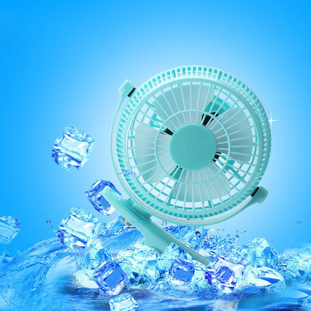 Mini Clip Fan , HANGRUI Mute personal fan with USB for Home Office Baby Stroller Laptop Study Table Gym Camping Tent , 360° rotation