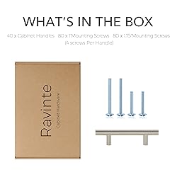 Ravinte 40 Pack | 5'' Cabinet Pulls Satin Nickel