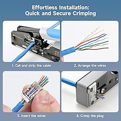 Cable Matters 100-Pack Cat 6A Shielded Pass Through