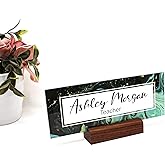 ARTSWAVE Personalized Acrylic Desk Name Plate - Customizable Name Plaque for Office Decor - High-Quality Office Desk Accessories - Ideal Personalized Desk Name Plate for Professionals