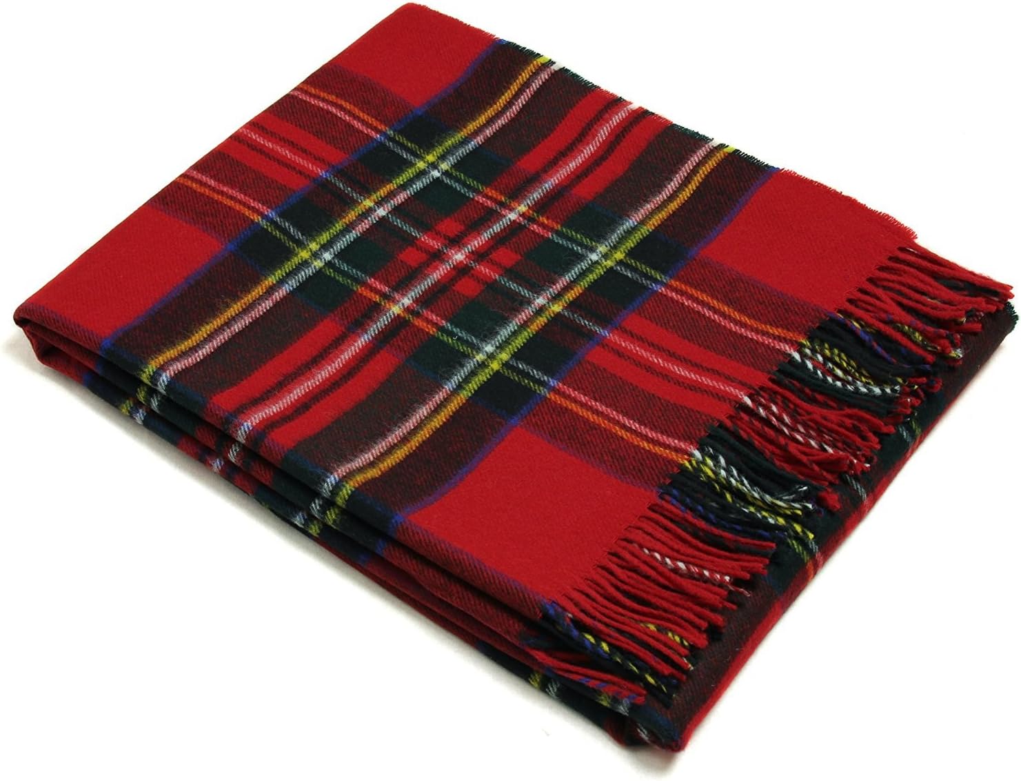 Tartan - Merino Lambswool - Royal Stewart - Throw Blanket