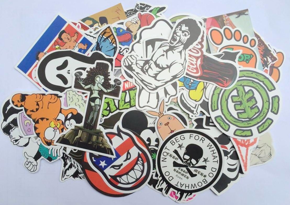 50PCS Random Vinyl Decal Graffiti Sticker Bomb Laptop Waterproof Stickers Skate