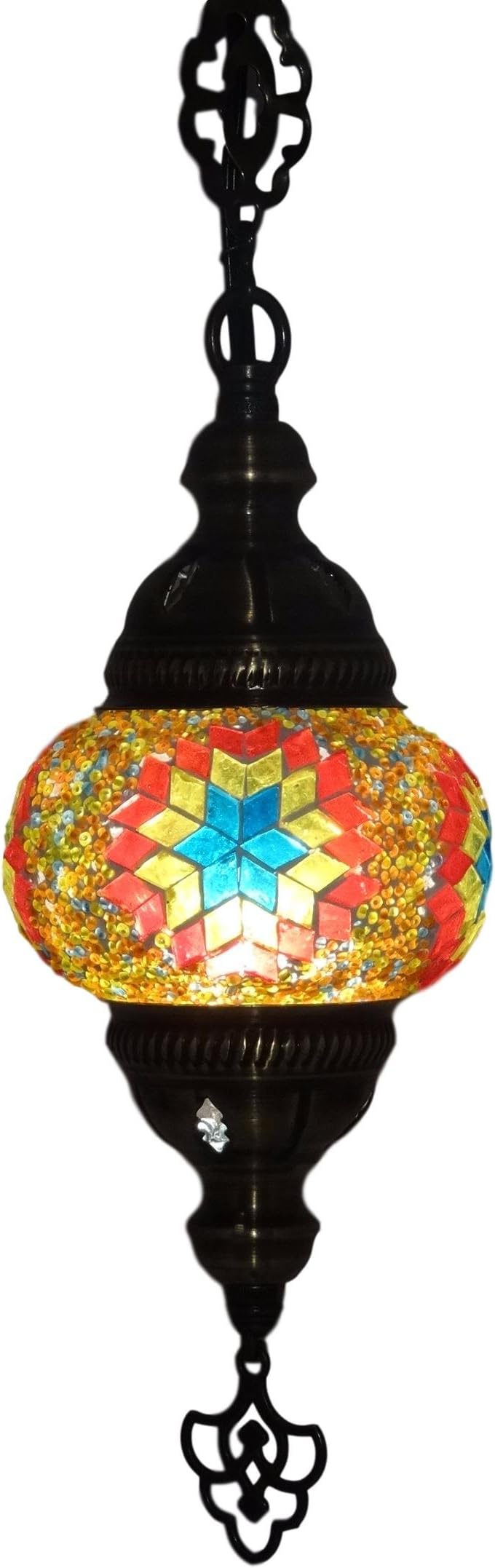 Oriental lamp mosaic (Turkish lamp) ø 10 cm multicolored