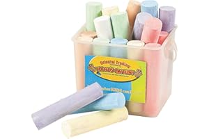 FUN EXPRESS Jumbo Sidewalk Chalk - 20 pieces per bucket - Great for Kids Activities - Easter Basket Stuffer