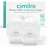 Hands-Free Milk Collection Cups, Breast Pump Accessory Set | Breast pump accessory; pump sold separately; wearable cups with bottles, flanges, inserts and tubing; fits Cimilre pumps