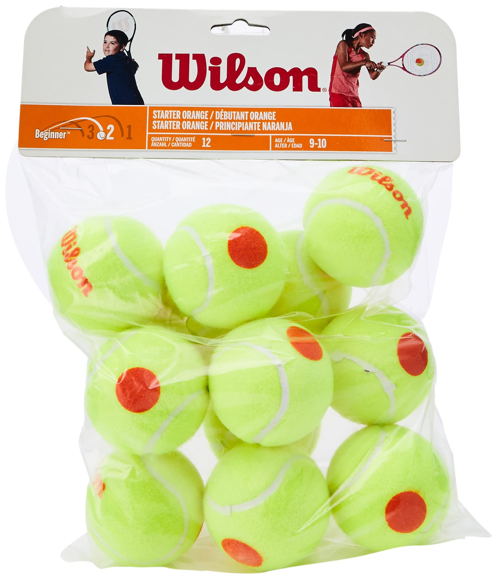 Wilson STARTER ORANGE TBALL 12 PACK