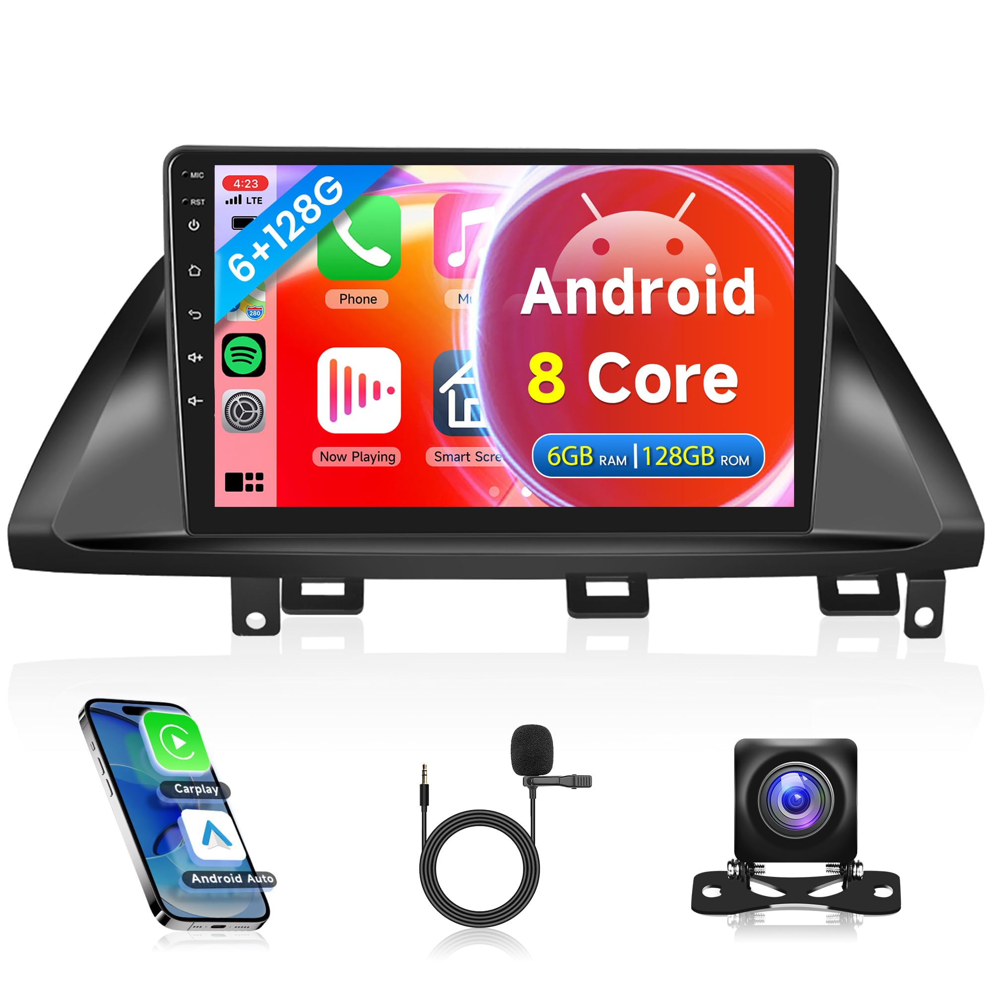 Photo 1 of 8-Core 6G+128G Android Car Radio for Honda Odyssey 2005-2010, Rimoody Car Stereo Carplay Android auto 10.1 Inch Touch Screen GPS WiFi EQ Mirror Link Bluetooth FM Backup Camera