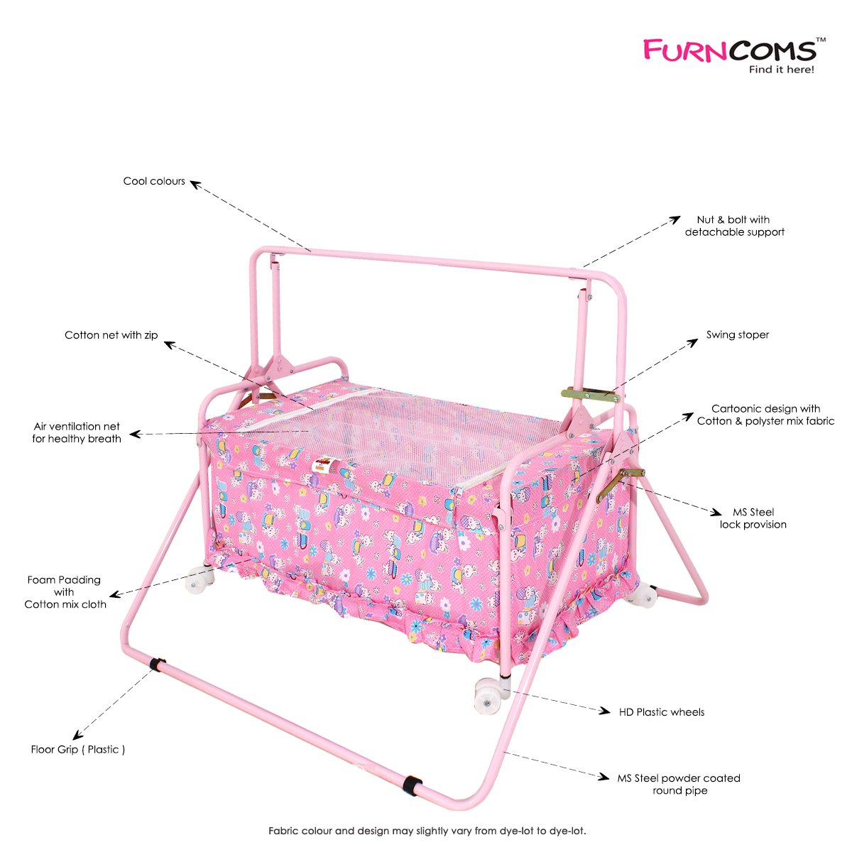 cotton mosquito net for thottil