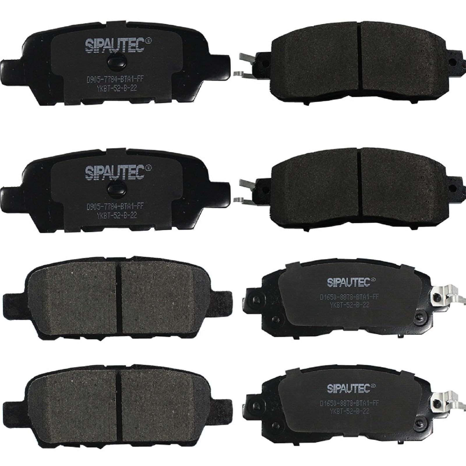 SIPAUTEC-8pcs Front and Rear Ceramic Disc Brake