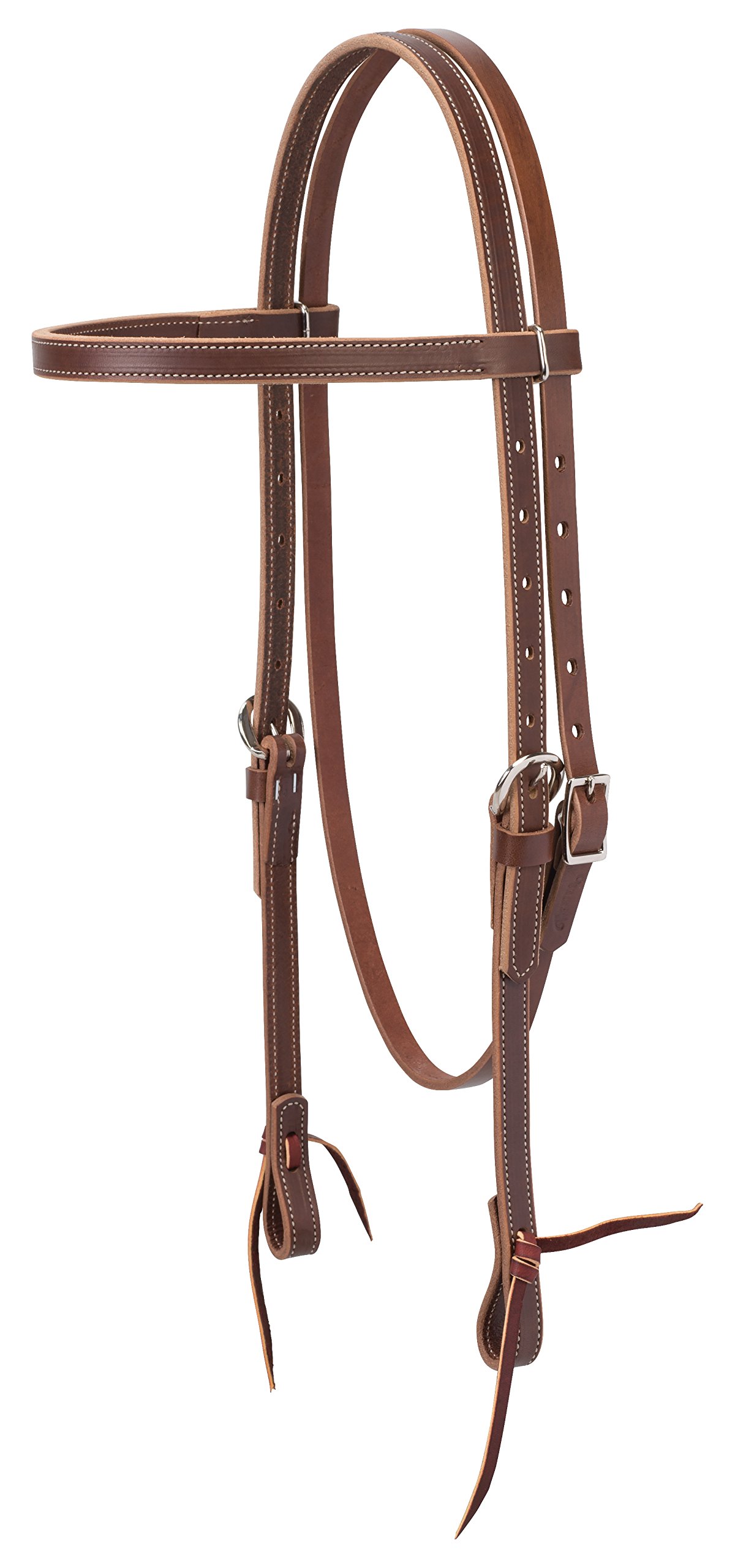 Weaver Leather Latigo Leather Browband Headstall, Brown, 5/8