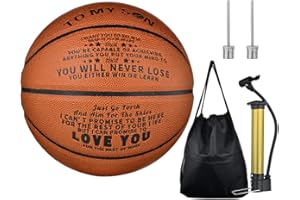 CaleesLLC to My Son 29.5 Inch Basketball Engraved You Will Never Lose Encouragement Gift for Graduation Birthday