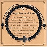 Nexievio Christian Cross Bracelet for Men - Religious Jewelry Gifts for Son, Dad, Brother, Husband - Inspirational Faith-Based Jesus Bracelet for Easter Baptism, Birthday, Graduation
