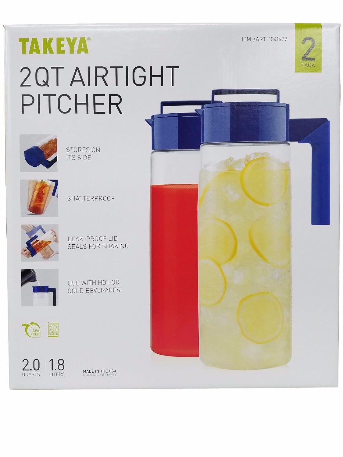 Which Is The Best Bpa Free Made In Usa Refrigerator Door Pitcher With Lid