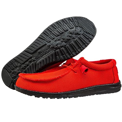 Hey Dude Men's Wally Sox Red Multiple Color Men's Shoes Men's