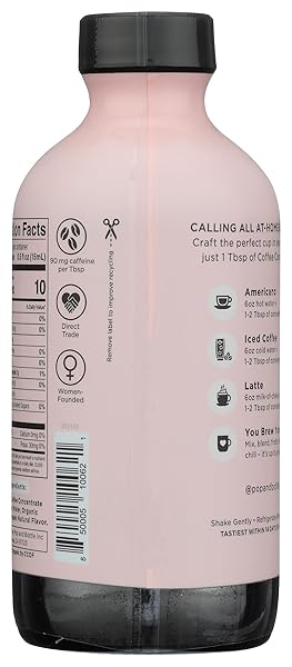 POP AND BOTTLE ORGANIC VANILLA SUPER CONCENTRATE COFFEE, 8 FZ