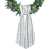 Ftuuo Wreath Sash for Front Door Colorful Seersucker Wreath Satin Sash Burlap Garland Ribbon Accessories for Wreath Yard Doorway Indoor Outdoor Bow Bridal Shower Home Decor,5.1 x 54.3