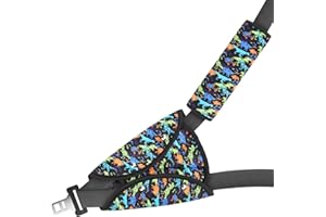 AMINTIRI Seat Belt Adjuster and Seatbelt Covers for Kids, Shoulder Neck Strap Adjuster and Seatbelt Cushion for Kids Travel, Soft Seatbelt Adjuster and Seat Belt Cover Set for Kids.