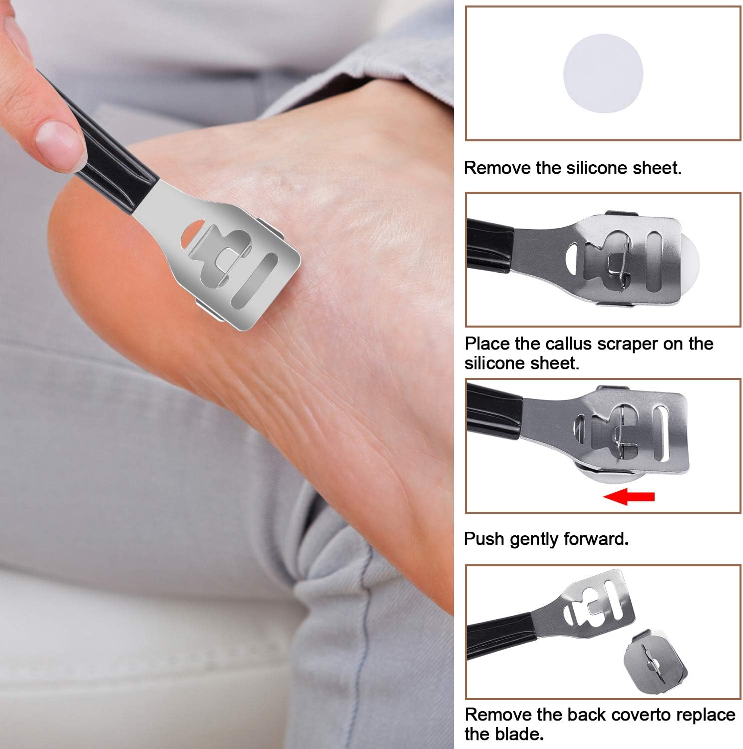 EAONE 20 in 1 Professional Pedicure Tools Set, Foot Care Pedicure Kit Stainless Steel Foot Rasp Foot Dead Skin Remover Pedicure Kit for Men Women Mother’S Day Gift: Health & Personal Care