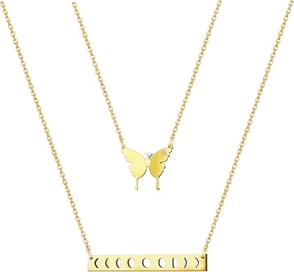 Download Amazon Com Milacolato Dainty Layered Initial Butterfly Necklace For Women Men Gold Plated Butterfly Name Pendant Tiny Delicate Butterfly Minimalist Personalized Necklace Jewelry Letter A Jewelry