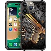 CARLOCA Compatible with iPhone 15 Pro Max Case for Boy Girl Ultra Protection Shockproof Soft Silicone TPU Non-Slip Back for iPhone 15 Pro Max Pattern Gold USA Money