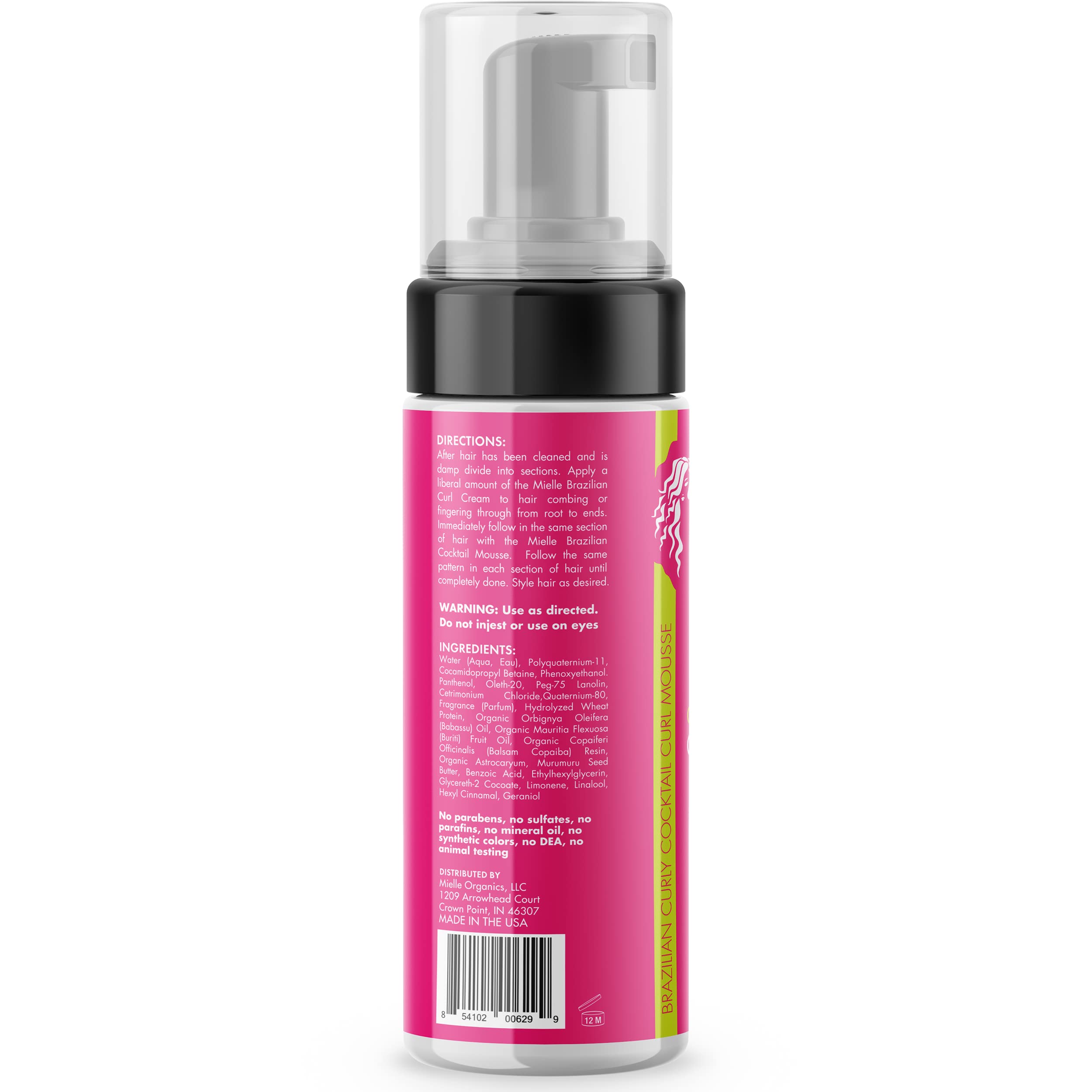 Mielle Brazilian Curly Cocktail Curl Mousse with Babassu Oil 7.5oz