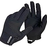 eLusefor Natural Tactile Shooting Glove: Seamless Wrap-Fingers Design, 360° Touchscreen Freedom, Customizable Badge