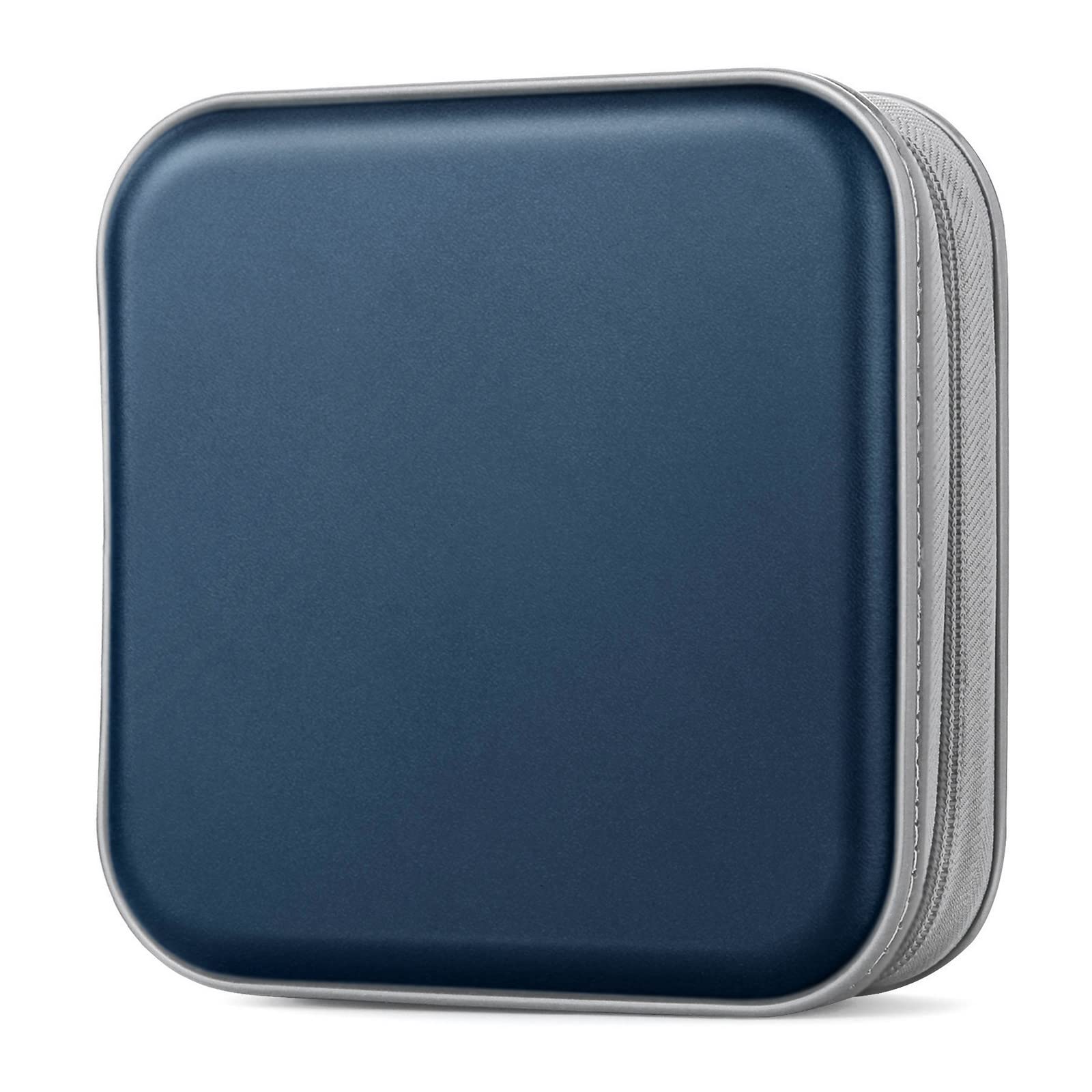 Bivisen CD/DVD Case Wallet, 48 Capacity, Dark Blue, Portable, Lightweight, Durable Plastic and Non-Woven Fabric Material
