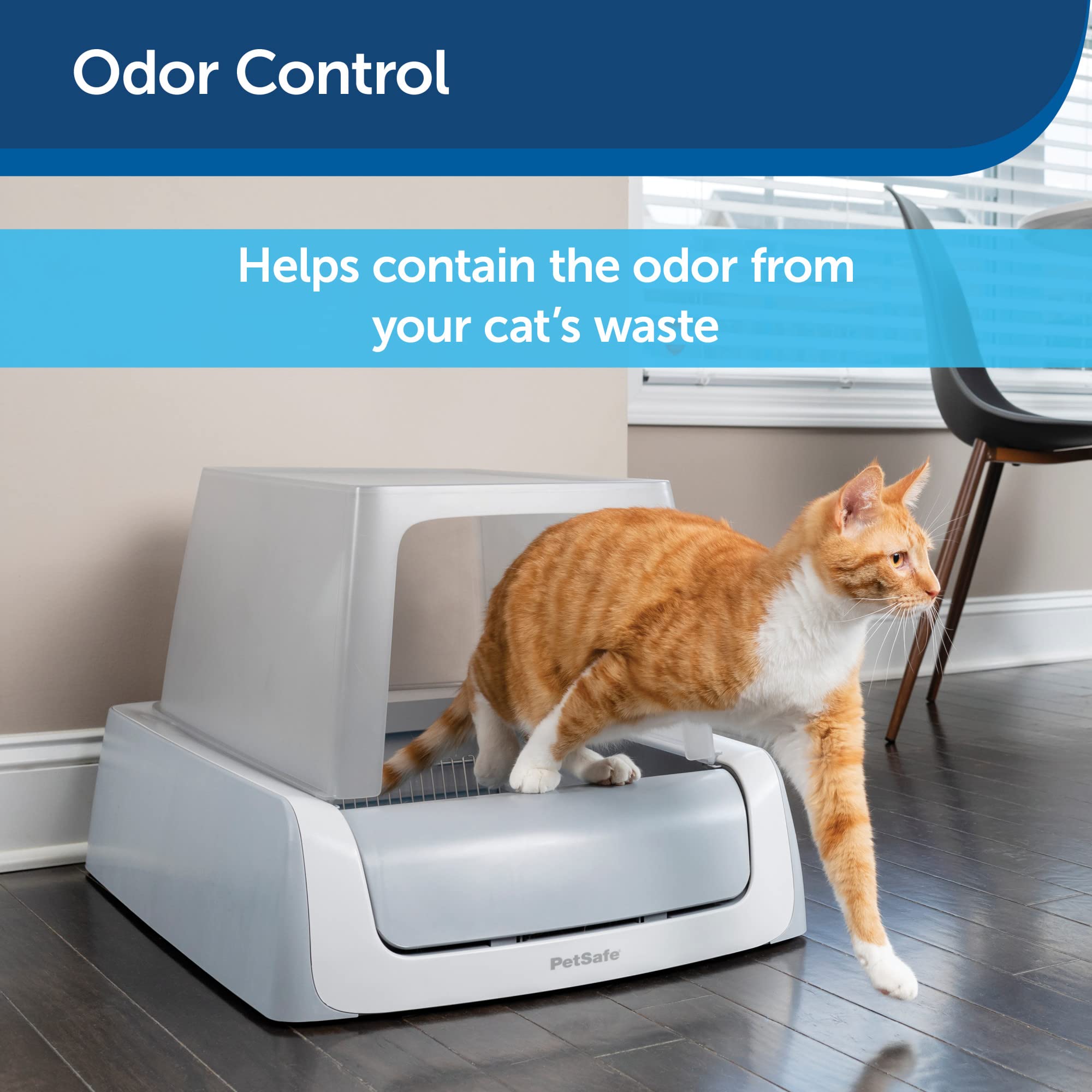 PetSafe ScoopFree Litter Box Privacy Hood, Cover Works with Second Generation ScoopFree Self-Cleaning Litter Box, Lid for Odor Control and Cleaner Floors, Provides Privacy, Grey