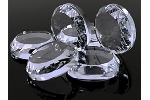 OKQX 6-Pack Crystal Glass Pattern Weights for Sewing - Fabric Weights for Precision Dressmaking, Pattern Cutting & Crafting, Shatter-Resistant Sewing Accessories, 2.73” Diameter, 0.75” Thickness