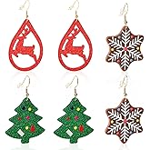 3 Pairs Christmas Earrings For Women Gift Holiday Earrings Set Christmas Jewelry Gift