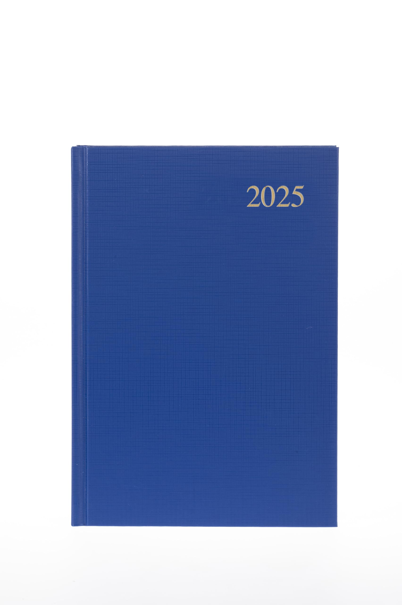 Collins Essential 2025 Business Diary - A5 Day to a Page Planner with Leathergrain Hardback Cover - Blue - ESSA51.60-25