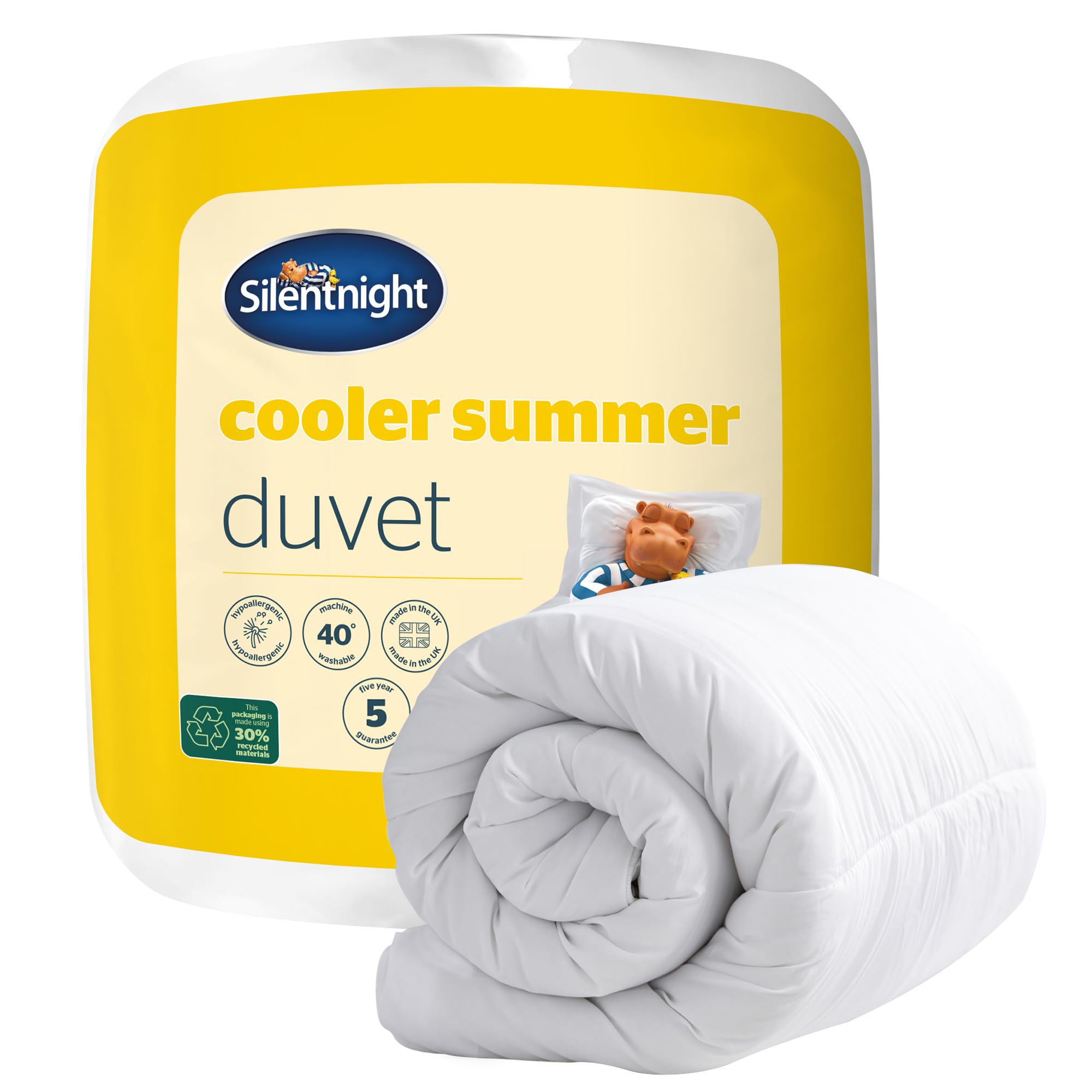 Silentnight Cooler Summer 4.5 Tog Duvet & Pillow (Duvet, King)
