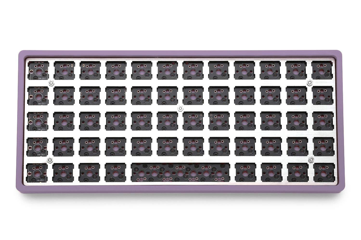 DROP + OLKB Preonic Keyboard MX Kit V3 — Compact Ortholinear Form Factor, Programmable QMK PCBA, Kaihua Hotswap Sockets, USB-C, Anodized Aluminum Case, (Purple)
