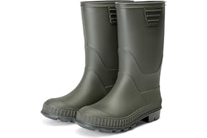 DREAM PAIRS Kids Rain Boots Easy-On Lightweight Non-Slip Outsole for Boys & Girls Outdoor Rainy Day Play