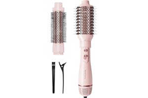 Wavytalk Blow Dryer Brush Set,Air Sculpt 2-in-1 Hot Air Brush Set for All Hair Types, Salon Blowout, Volumizing & Smooth Styling, 212℉ Less Heat Damage,US Only 110-120V