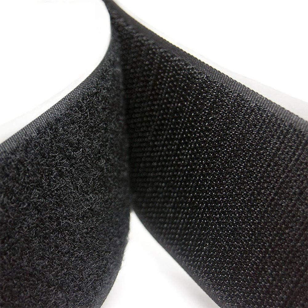 LLPT Hook and Loop Tape 2 Inch x 23 Feet Each Roll Heavy Duty Adhesive Industrial Strength Hook Loop Strip Mounting Tape Indoor and Outdoor Color Black (HTB230): Arts, Crafts & Sewing