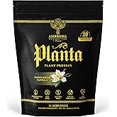 Ambrosia Planta - Premium Plant-Based Protein | Vegan & Keto Friendly | Gourmet Flavors with No Bloating or Stomach Upset | Gluten & Soy Free | No Added Sugar | 14 Servings | (Vanilla)